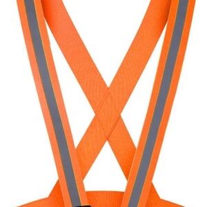 Reflective Safety Vest, high-Visibility Adjustable, Outdoor Sports, (Orange)